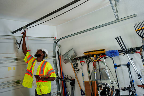 Professional Garage Door Panel Replacement technician working in San Mateo, CA